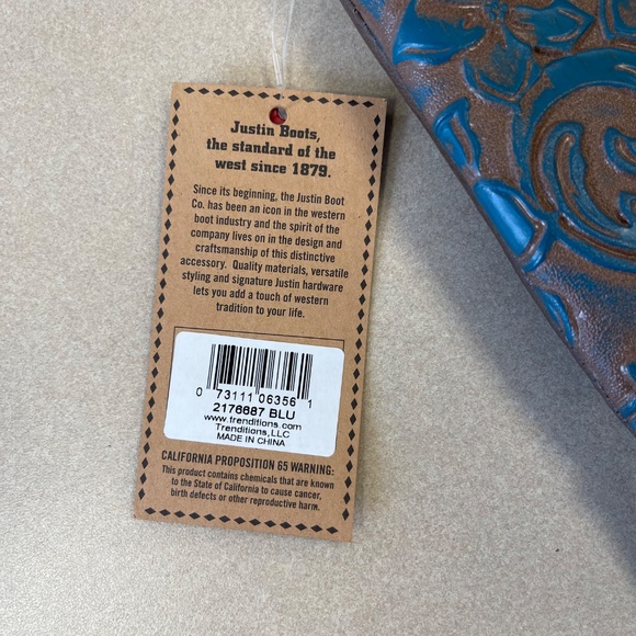 JUSTIN WOMEN'S TURQUOISE MINI SHOULDER BAG/WRISTLET - NWT - Picture 5 of 6